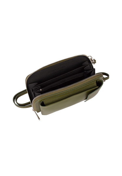 usha Damen Leder Geldbörse und Handy Tasche