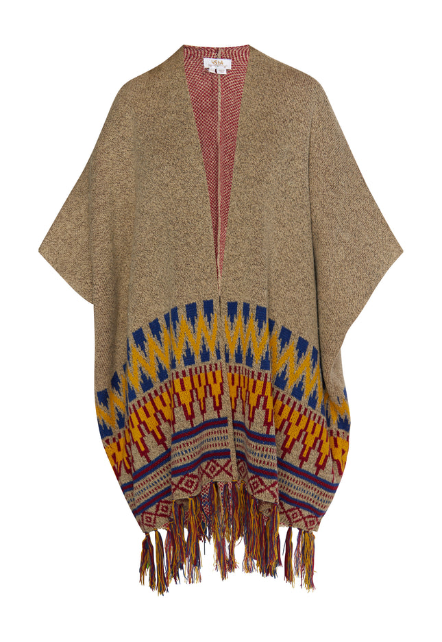 usha FESTIVAL Women's Knit Poncho