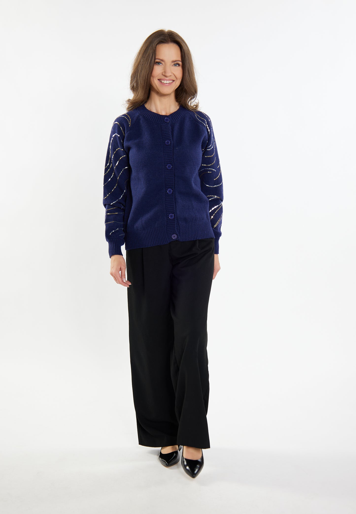 usha BLACK LABEL Women's Knit Cardigan