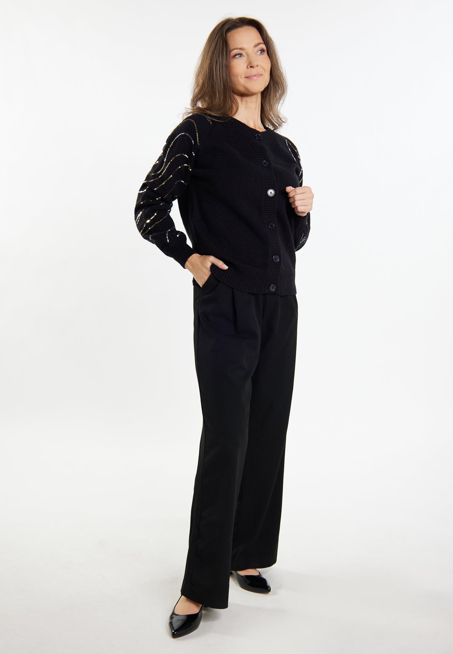 usha BLACK LABEL Women's Knit Cardigan
