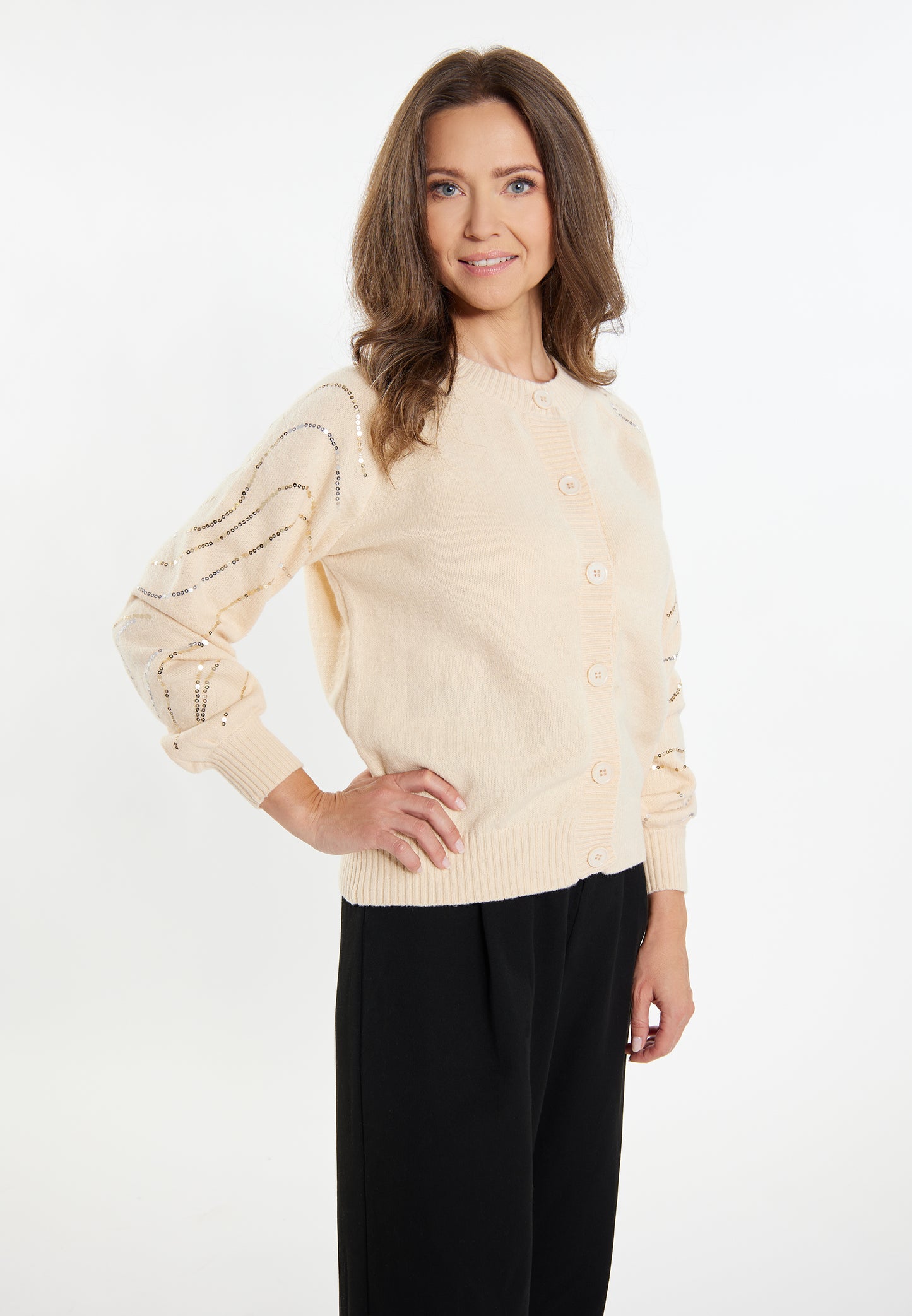 usha BLACK LABEL Women's Knit Cardigan