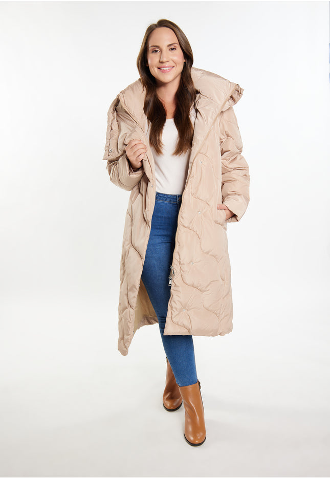 usha Damen Lange Steppjacke
