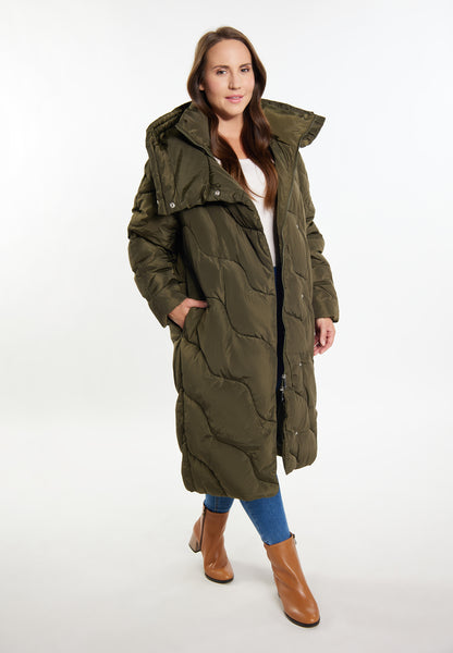 usha Damen Lange Steppjacke