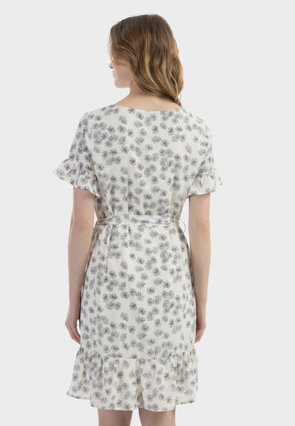 usha Damen Midi Kleid mit Rüschen