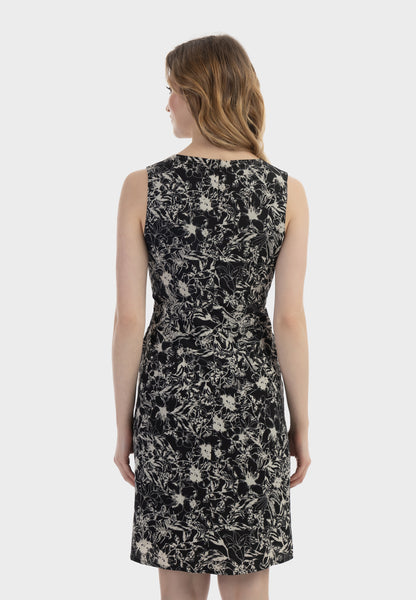 usha Damen Midi Kleid mit einem Retro-Print