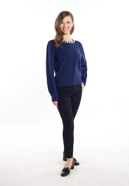 usha Damen Pullover mit Perlen