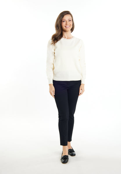 usha Damen Pullover mit Perlen