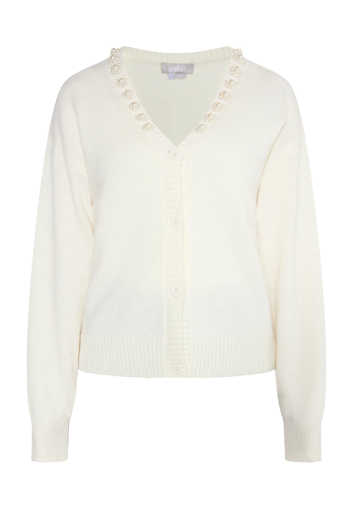 usha Damen Cardigan mit Perlen