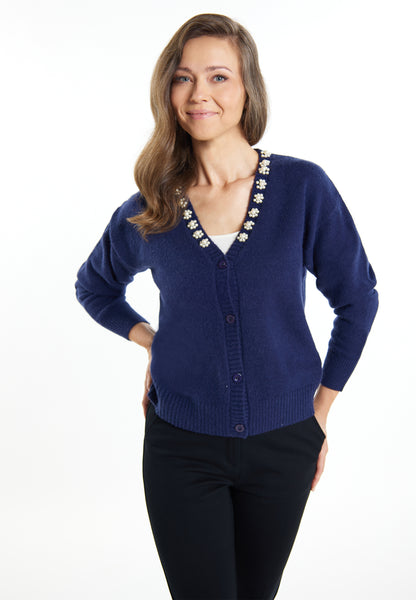 usha Damen Cardigan mit Perlen