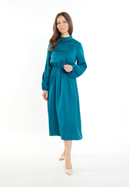 usha Damen Midi Kleid