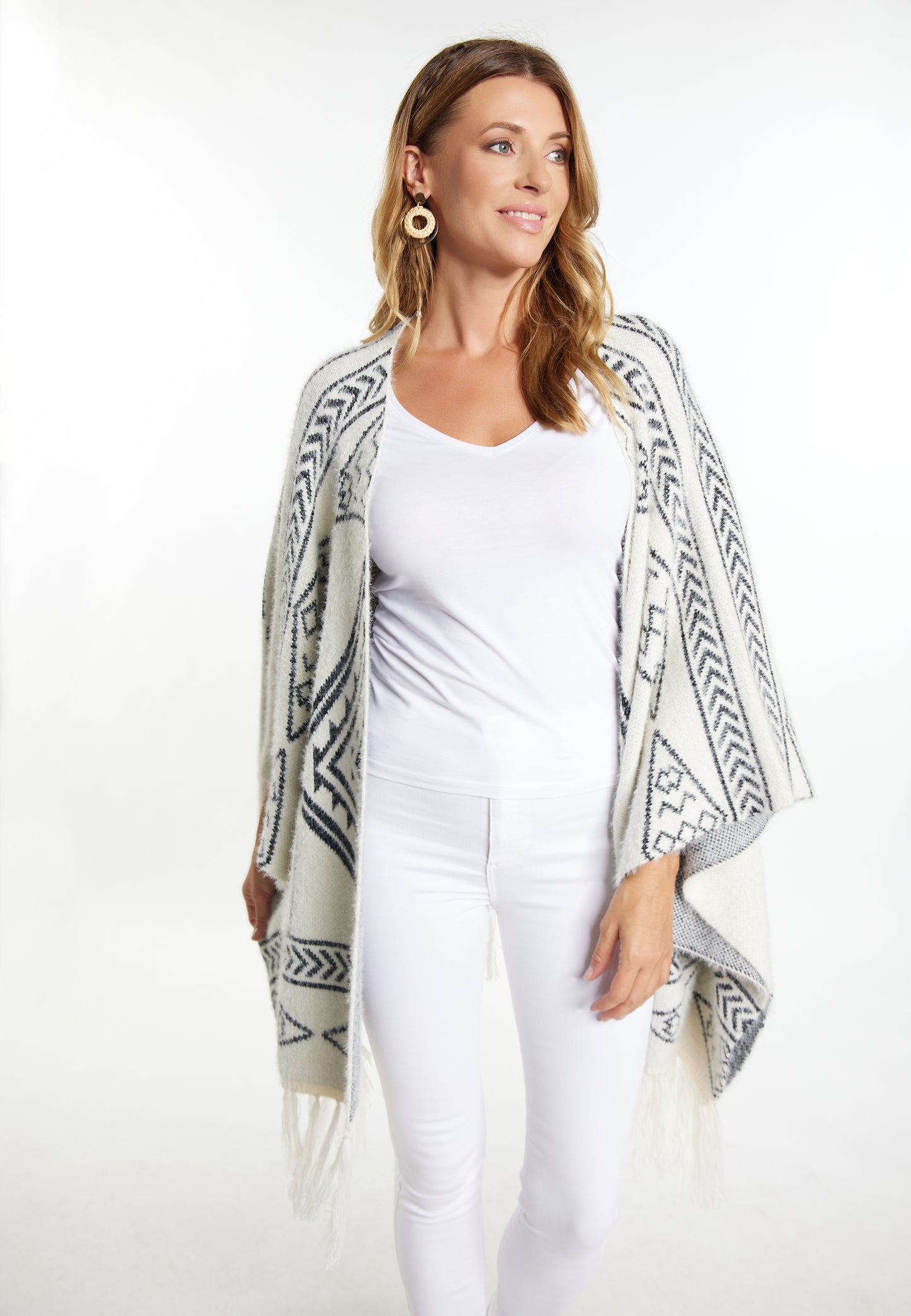 usha FESTIVAL Kobiety Sweter Poncho
