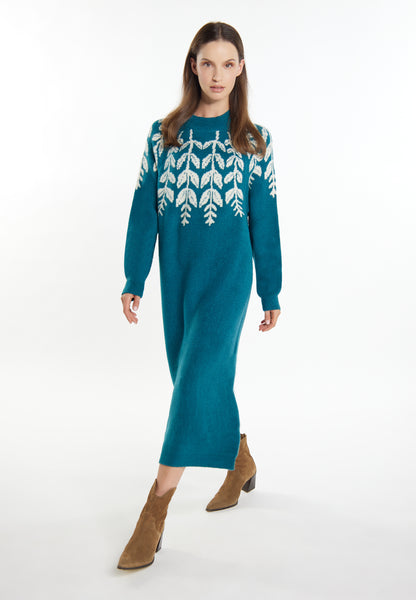 usha Damen Maxi Strick Kleid